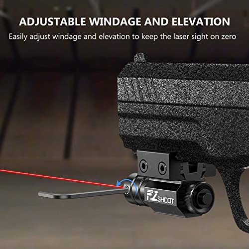 Compact Red Laser Sight for 11mm/21mm Rail - Adjustable Windage & Elevation