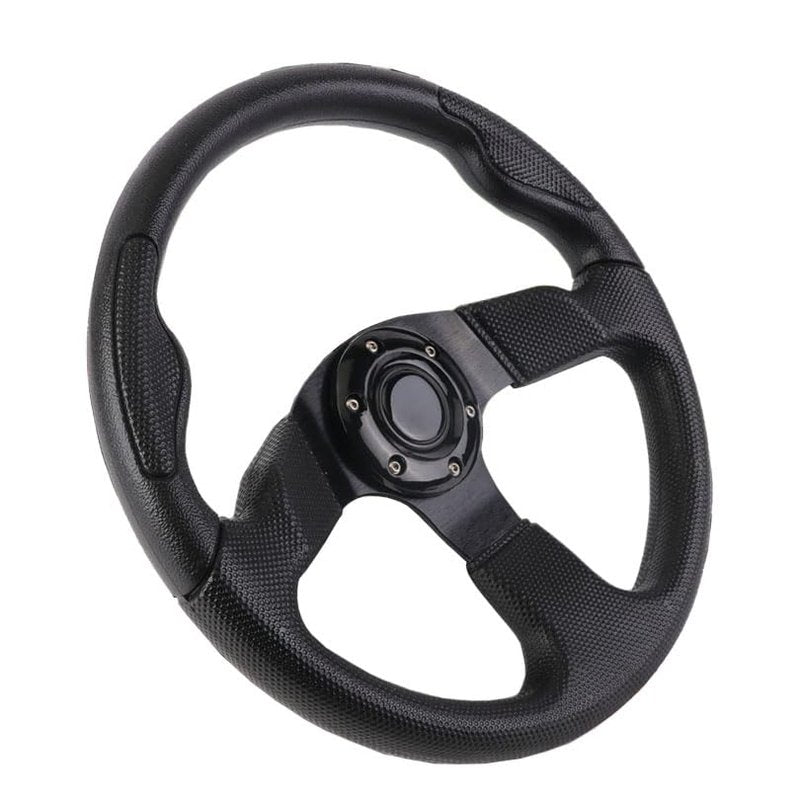 YEHICY 13.7" Golf Cart Steering Wheel for EZGO RXV TXT, Club Car DS, Club Car Precedent and Yamaha Universal Black EZGO Steering Wheel