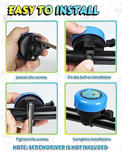 Loud Bike Bell for 22mm Handlebars - Blue Color