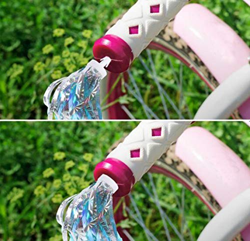 Kids Bicycle Handlebar Streamers - Colorful Blue Pom-Pom Pair