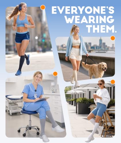 Compression Socks Women & Men for Nurse Travel Flying Running Cycling