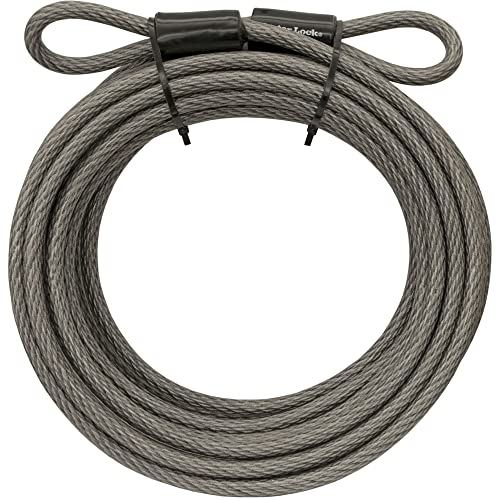 Master Lock Steel Bike Lock Cable, 30 ft. Long x 3/8 in. Diameter Vinyl Coated Cable with Looped Ends, 70DCC