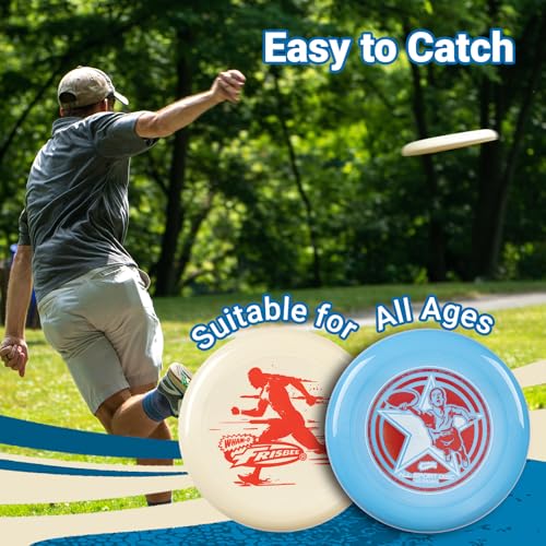Wham-O Beige & Blue 9.85in 140g All Sport Flying Disc - Durable Outdoor Sports Toy