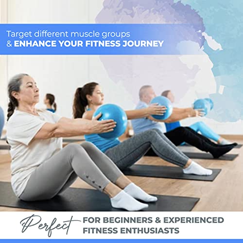 9-Inch Mini Pilates Ball with Pump - Core Training & Stability