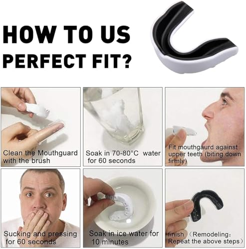 Kids Mouth Guard for Sports - Black, Comfortable & Lightweight Protection