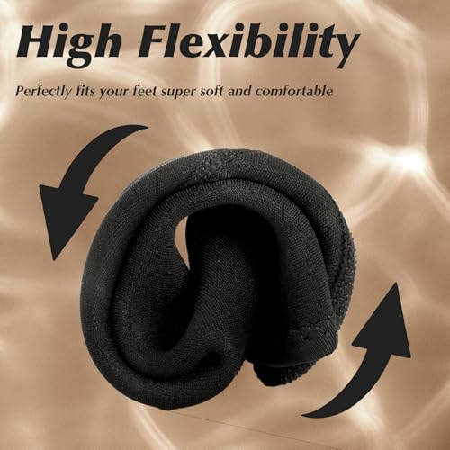 3mm Neoprene Water Socks - Grey, Medium - Non-Slip Diving Socks