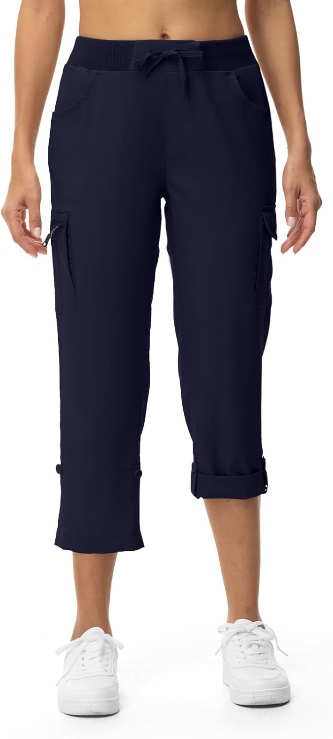 TBMPOY Women's Cargo Hiking Capris - Comfortable Outdoor Pants for Adventure | Various Colors Available