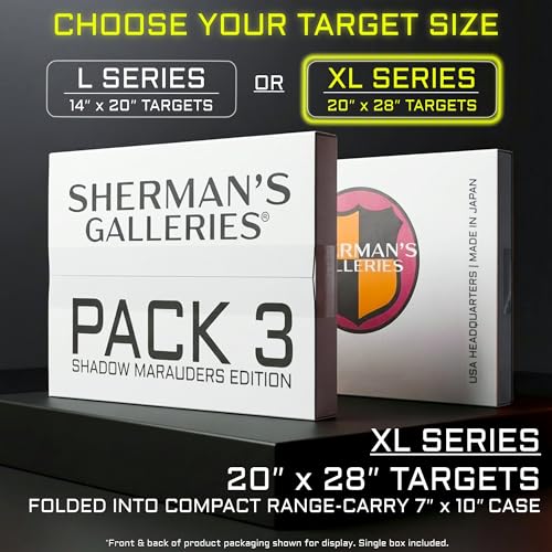 Shadow Marauders Edition Target Pack XL 20x28 - 3pk high-visibility shooting targets