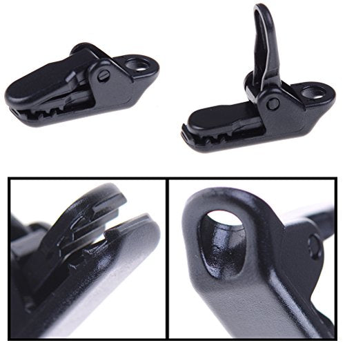 20 Pack Small Tarp Clips - Durable Black Tent Snaps for Camping