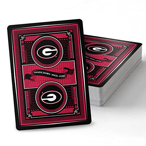 Georgia Bulldogs Playing Cards - Premium Linen Texture Sports Deck