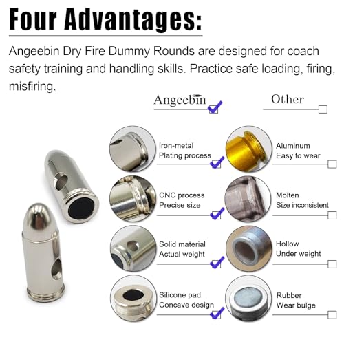 Multi-Caliber Snap Caps for Dry Fire Training - 32ACP 12pcs