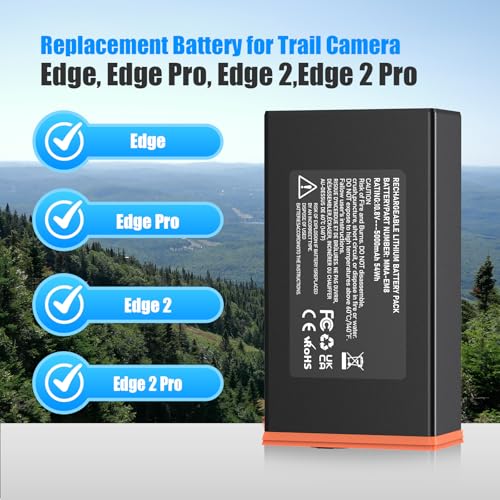 Power Mag Battery Pack for Moultrie Edge 2Pcs (2 Batteries + 2 USB-C Cables)