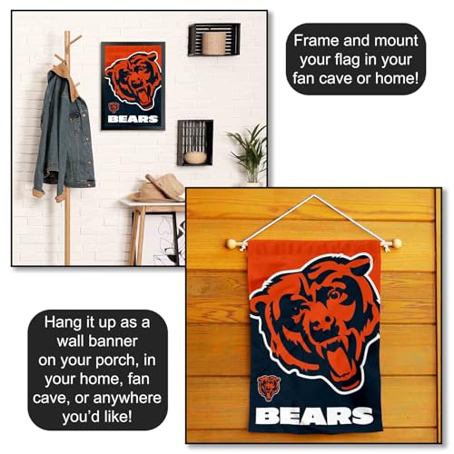Chicago Bears Double Sided Garden Flag - NFL Team Banner for Yard & Patio