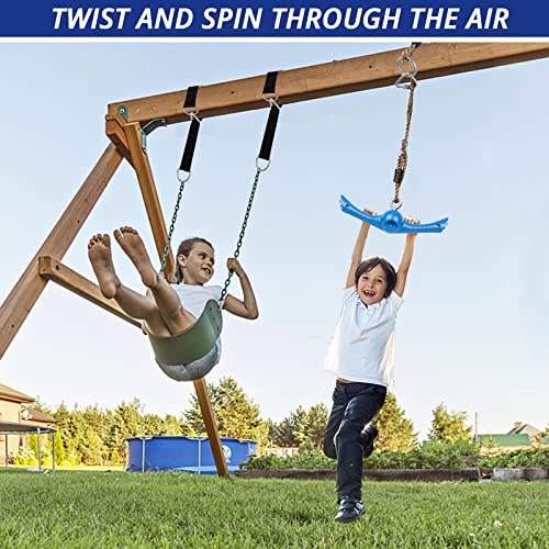 Ninja Twister Swing Set - 360° Handle Twist-Spin - Blue