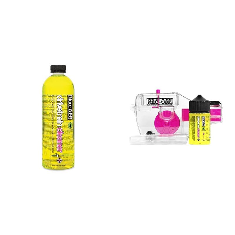 Muc-Off Drivetrain Cleaner 25.4oz and X-3 Chain Cleaner Machine with 75ml Bio Drivetrain Cleaner
