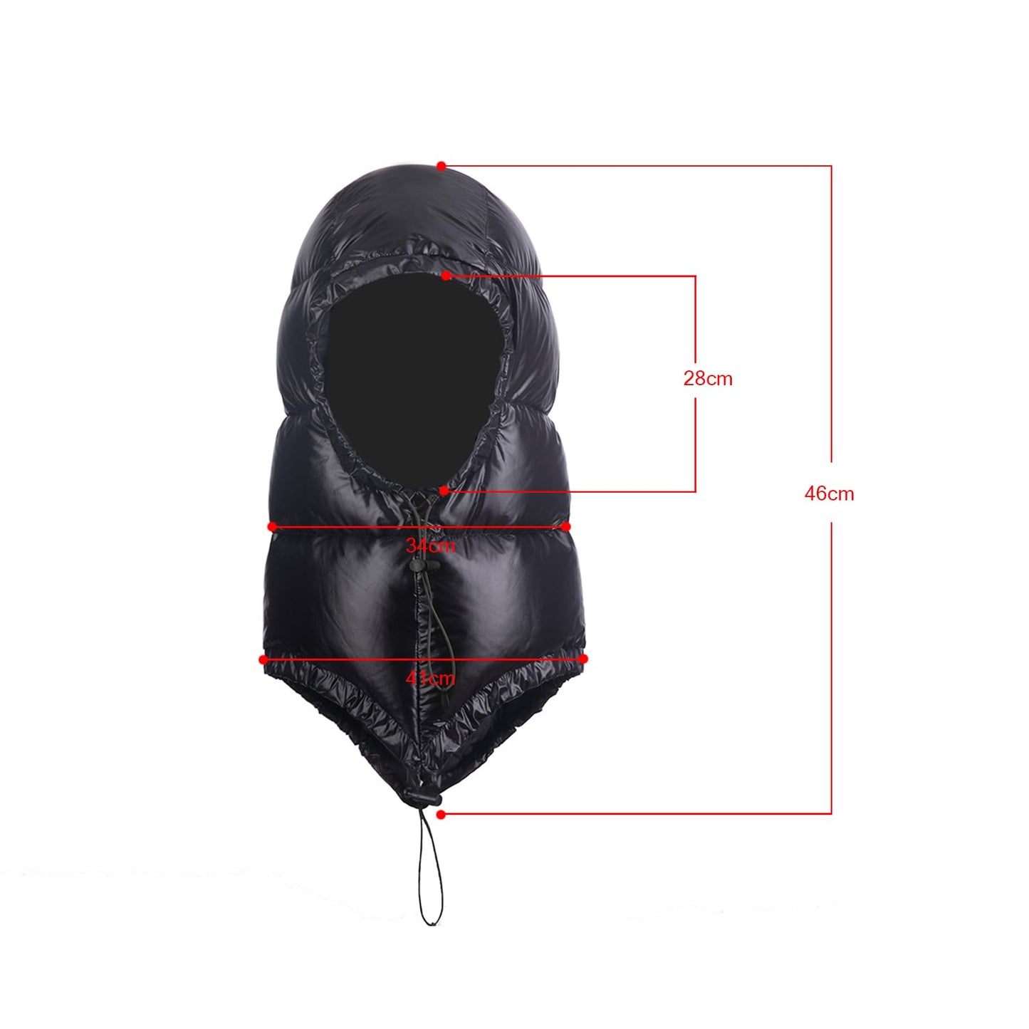 Tumjay Winter Warm Down Hood Ultralight Windproof Down Cap Outdoor Camping Waterproof Hood Hat for Hiking Skiing Cycling (Matte Black)