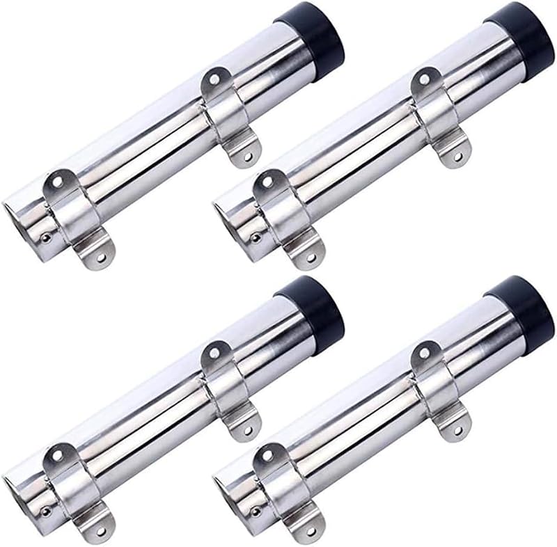 Amarine Made 4-Pack Stainless Steel Transom Mount Rod Holders for Boats
