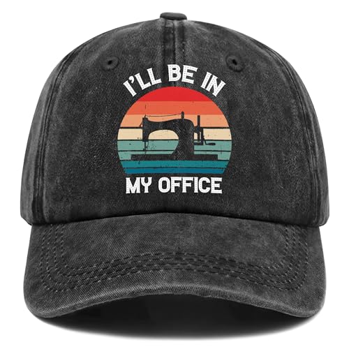 Black Sewing Baseball Cap Gifts for Mechanic, Quilter, Woodworker, Electrician — Writpoty