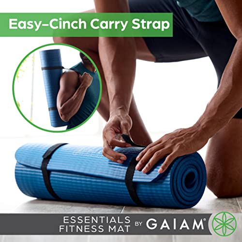 Extra-Thick Non-Slip Yoga Mat with Carrying Strap - 72" x 24"