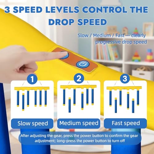 Catch Sticks Game - Adjustable Speed Hand Eye Coordination Toy