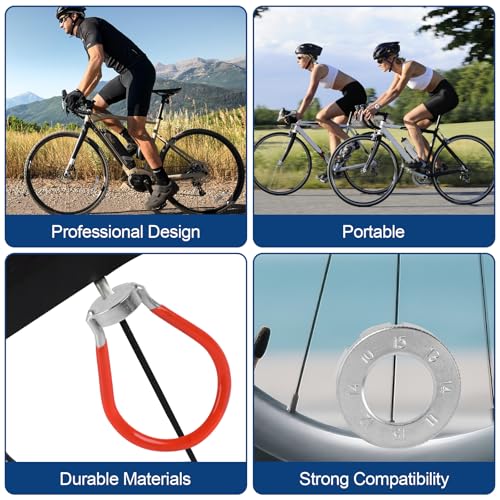 6-in-1 Bicycle Spoke Wrench Tool - Hardened Steel Rim Truing Kit