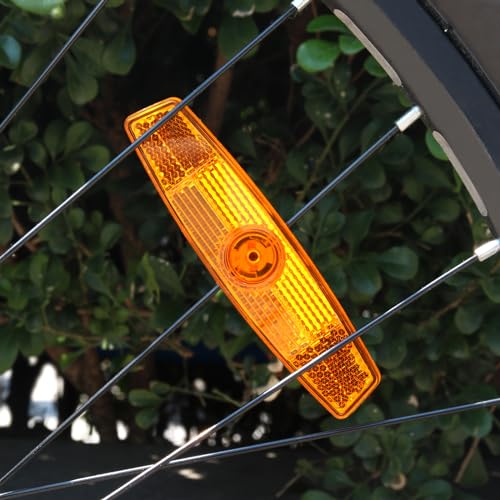 Amber Bicycle Wheel Reflectors - 2pcs Set