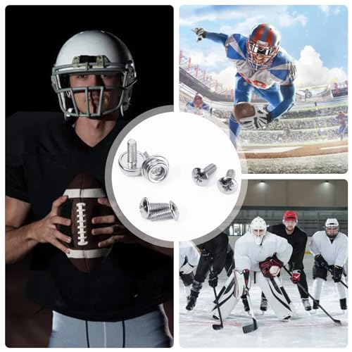 Football Helmet Repair Kit - 6 Stainless Steel Screws for Sports