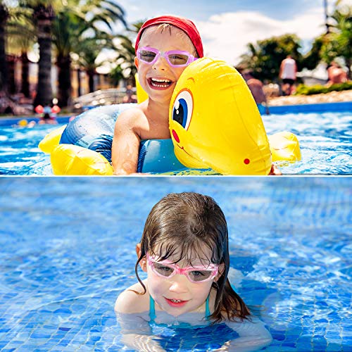 COOLOO Kids Swim Goggles, 2 Packs Swimming Goggles for Child Age 4-16