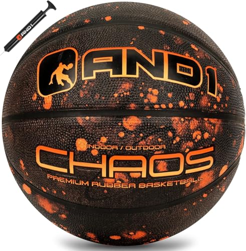 Official Size 7 Rubber Basketball - Indoor/Outdoor - Brown