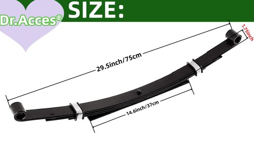 BestAccess Club Car DS Rear Leaf Spring |4 Leaf Heavy Duty Golf cart Tapered Leaf for Club Car DS 1981-up Gas&Electric Replace OEM #1014675 102006501 1012618