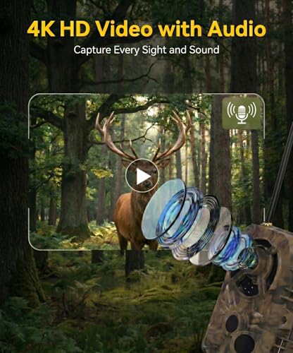 Digitgarden Camouflage 4K 48MP WiFi Trail Camera Night Vision Waterproof
