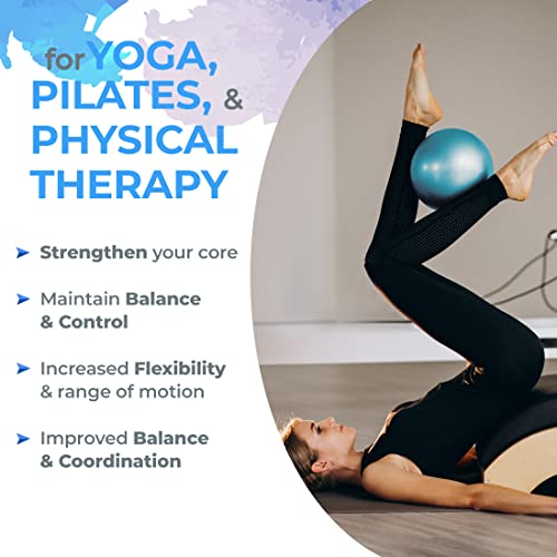 9-Inch Mini Pilates Ball with Pump - Core Training & Stability