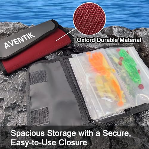 Soft Lure Storage Binder - Dark Red Fishing Organizer
