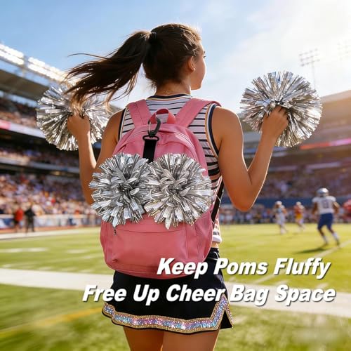 Cheerleading Pom Pom Holder - 1 PCS Black, Crush-Proof Design
