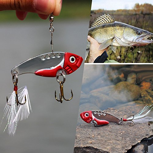 Spinner Spoon Fishing Lures - 4 Pack with Vivid Colors