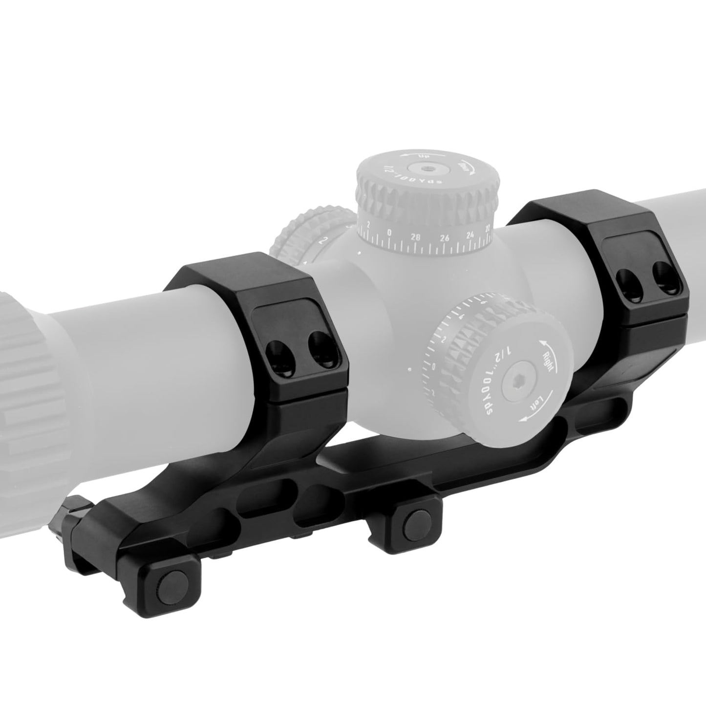 FOCUHUNTER 34mm Scope Mount, Cantilever Picatinny Scope Mount Fit 21mm Picatinny Rail, 1.62 inch Center Height, Slim Profile Offset Dual Ring One-Piece Mount for 34mm Diameter Scope Tube, Aluminum