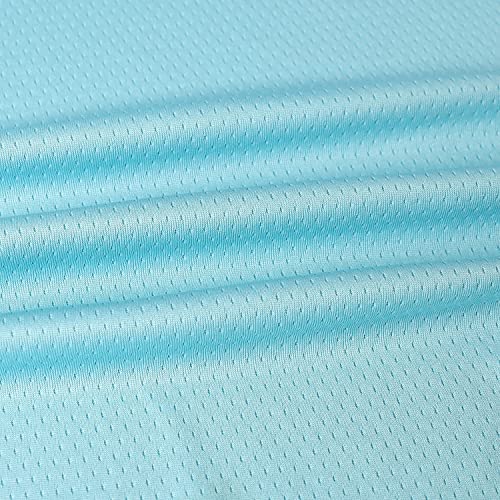 Men's Mesh Basketball Jersey - Light Blue, S-3XL
