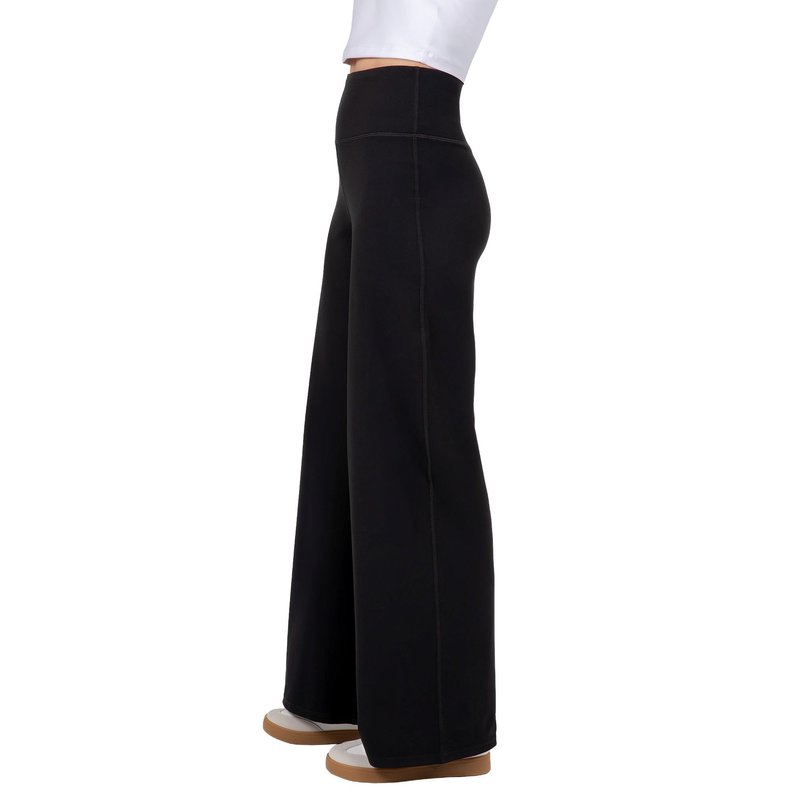 YITTY Active Women's High Waist Wide Leg Pants – Buttery Soft Lounge & Yoga Pants with Tummy Control, 4-Way Stretch, Iconic Black, M, Regular | 31" Inseam