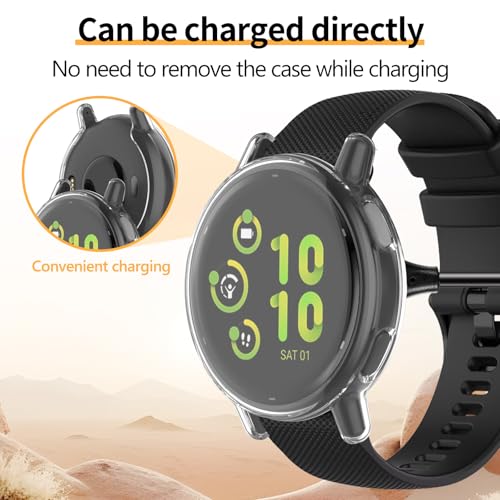 Soft TPU Screen Protector Case for Garmin Vivoactive 5 - Clear