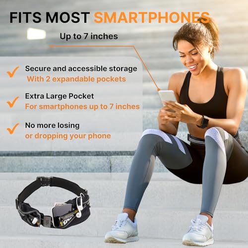 Waterproof Running Belt for Phone - Adjustable Reflective Fanny Pack