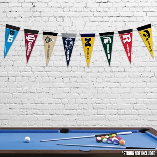 NCAA Big Ten Mini Pennant Set - 4" x 9" Felt Decor