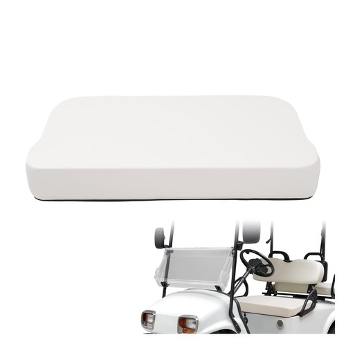 Wutist Golf Cart Front Seat Bottom Assembly Compatible with 1973-1994 EZGO Marathon Pre-Medalist Replacement Seat Cushion Bottom Plastic Foam Wood White