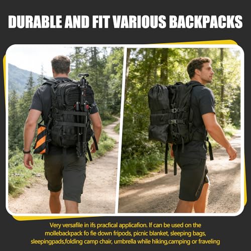 4 Pack Tactical Molle Backpack Straps Adjustable 20.8" Gear Attachments