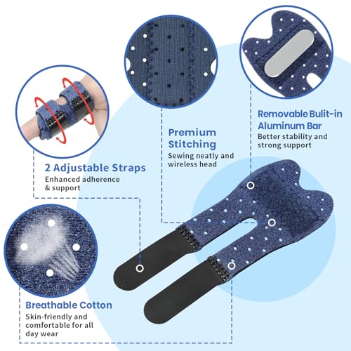 Trigger Thumb Splints - Breathable Finger Splint, Blue - 4 Pcs