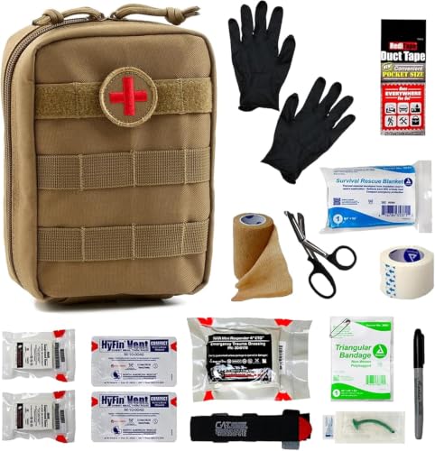 IFAK Trauma Kit with CAT Tourniquet - Portable First Aid Medical Pouch