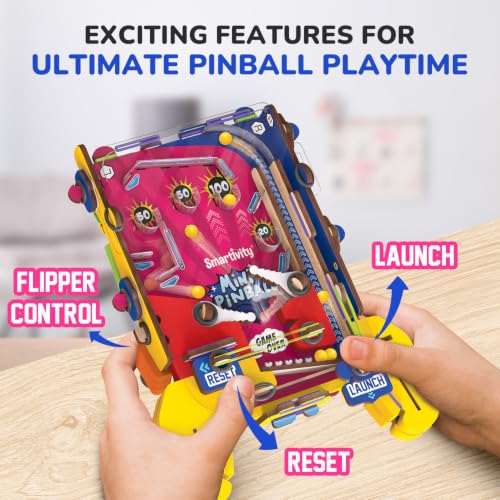 Mini Pinball Machine DIY STEM Toy - Handheld Arcade Game for Kids