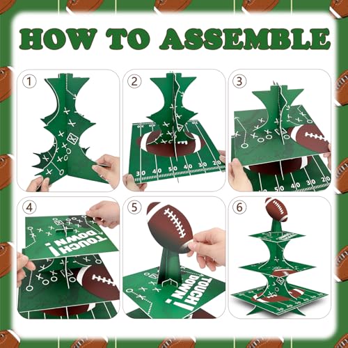 FRIDAY NIGHT Super Football Bowl Party Cardboard Cupcake Stands 3