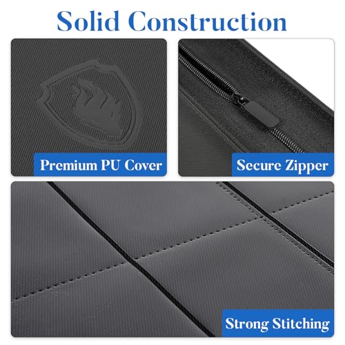 Black Fabmaker Top Load Card Binder Holds 360 Cards with Handle