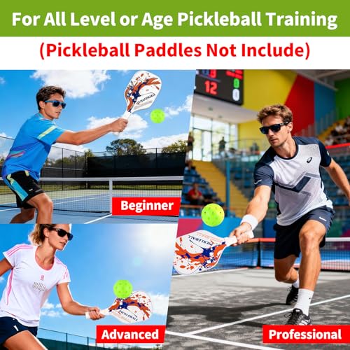 Outdoor Pickleball Balls Set - 4 Pcs Green, 40 Holes