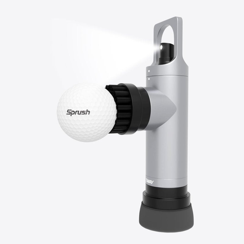 Sprush Golf Club Brush Cleaner with Water Spray Bottle and Sponge - Clean Golf Clubs Golf Balls Shoes All at Once - Heavy Duty - Golf Cleaning Device - Golf Accessories- USA Company